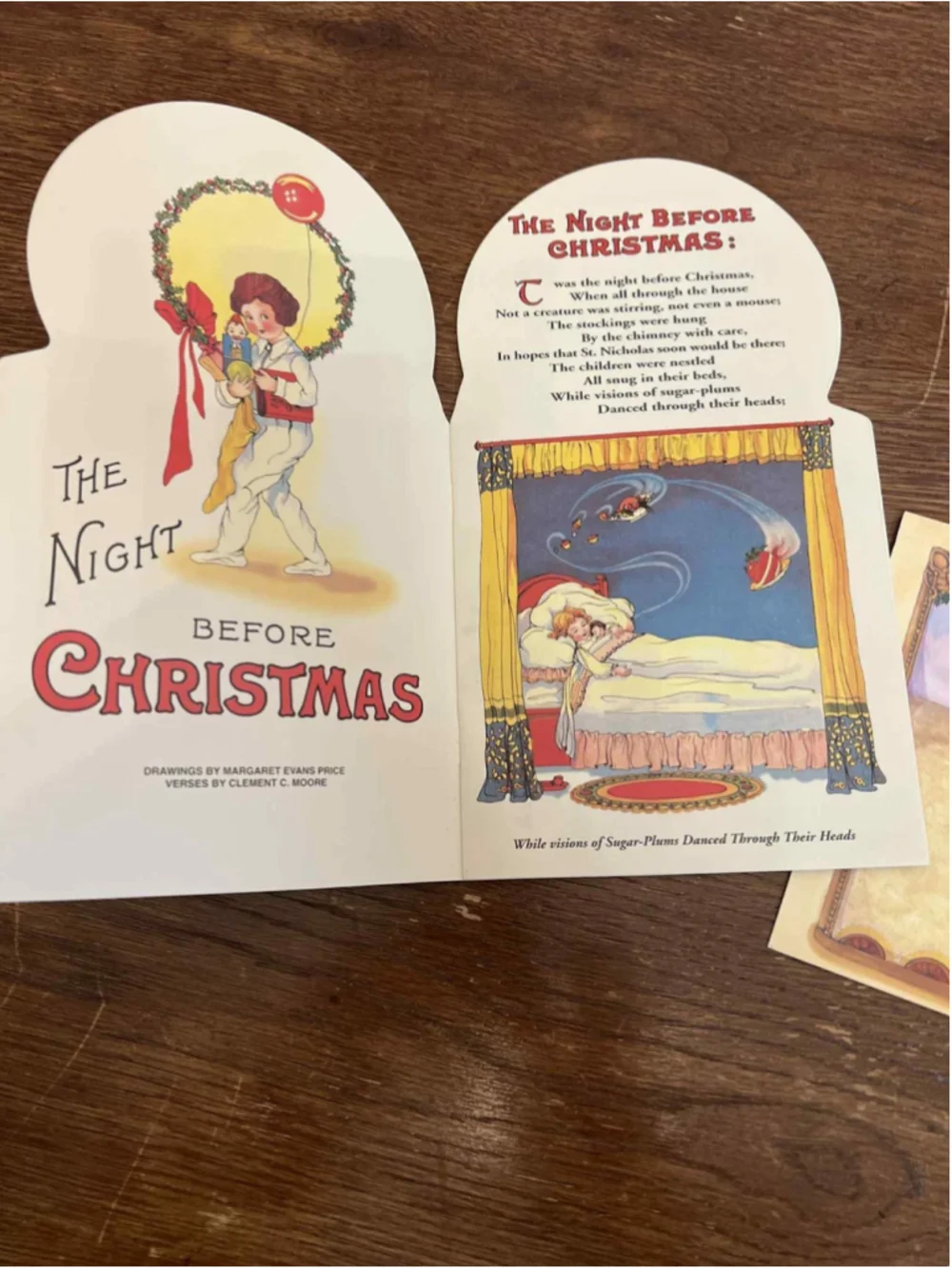 Vintage Holiday Book Lot Night Before Christmas & Nutcracker Sticker Book